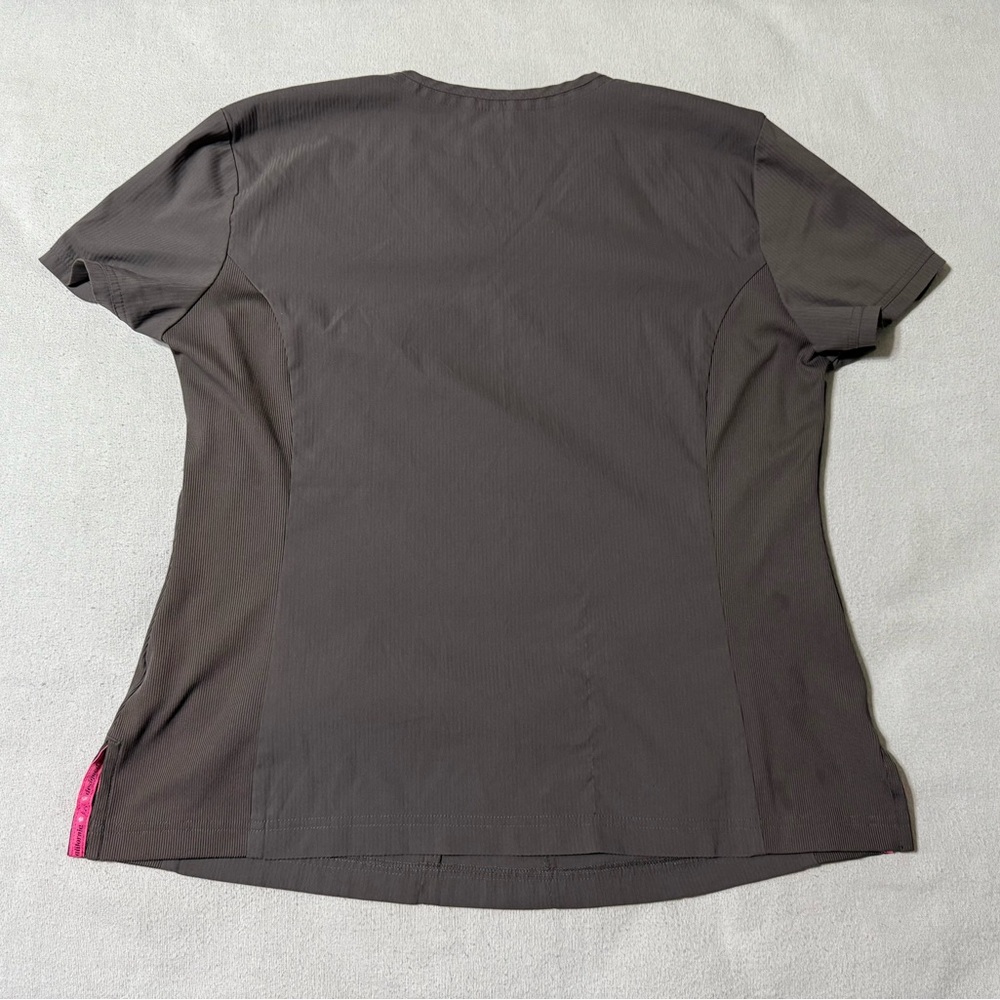 Brown Short Sleeve Women's Scrub Top - Picture 7 of 8